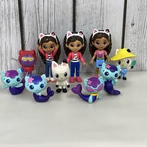 Gabby’s Dollhouse Figures Lot Gabby Pandy Paws Daniel James "DJ" Catnip MerCat
